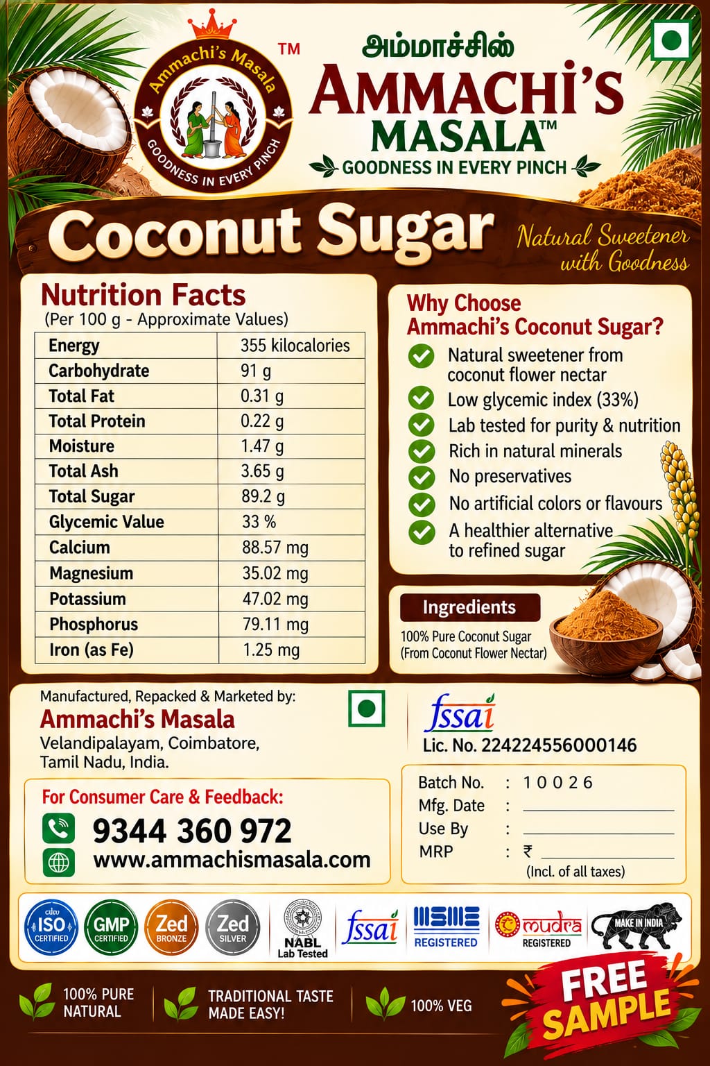 Natural Coconut Sugar