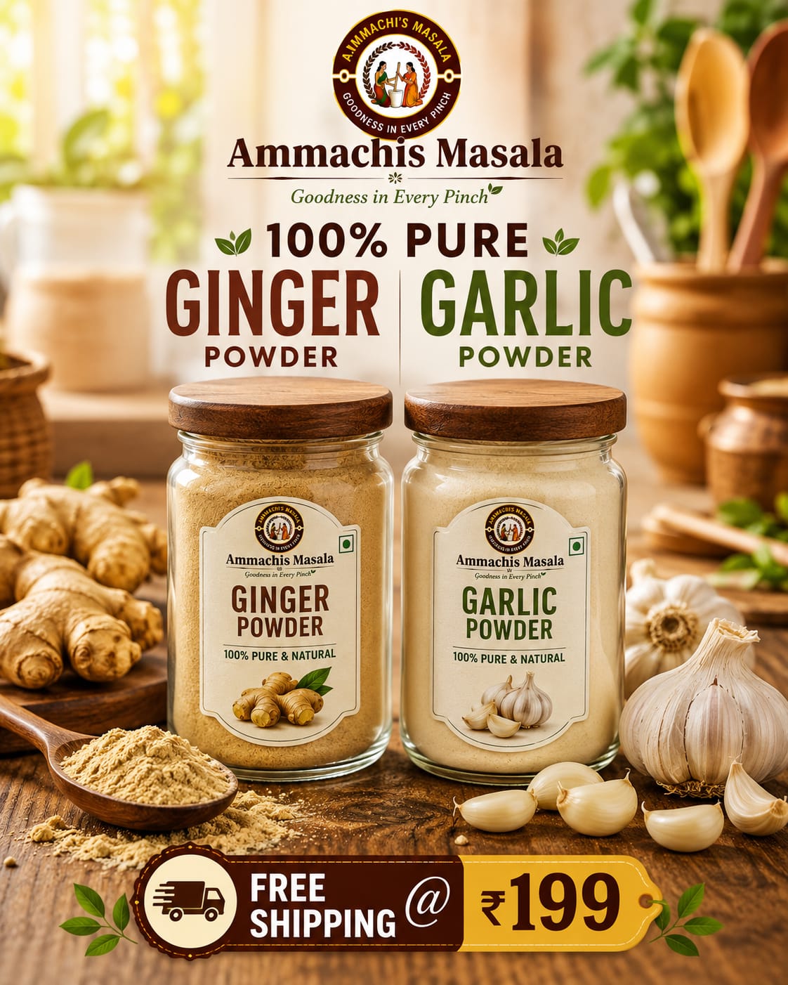 Ginger & Garlic Powder Combo