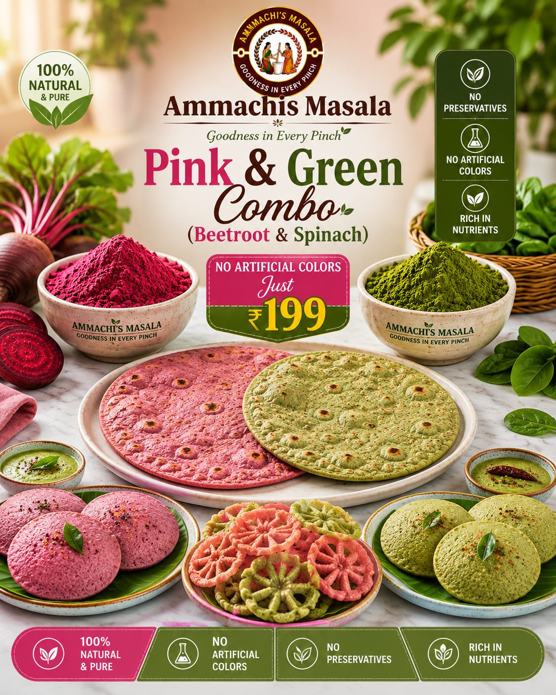Pink & Green Combo